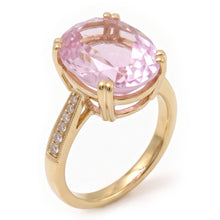 Afbeelding in Gallery-weergave laden, Natuurlijke Kunziet Ring 37.65ct - Geelgoud 14K
