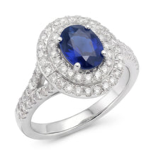 Afbeelding in Gallery-weergave laden, Natuurlijke Saffier Ring 11.25ct - Witgoud 14K
