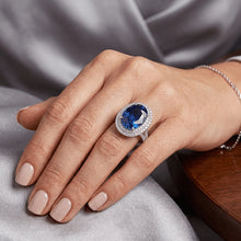 Afbeelding in Gallery-weergave laden, Natuurlijke Saffier Ring 11.25ct - Witgoud 14K
