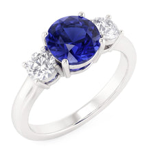 Afbeelding in Gallery-weergave laden, Natuurlijke Saffier Ring 5ct - Witgoud 14K
