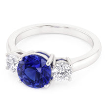 Afbeelding in Gallery-weergave laden, Natuurlijke Saffier Ring 5ct - Witgoud 14K
