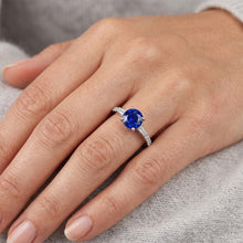 Afbeelding in Gallery-weergave laden, Natuurlijke Saffier Ring 5ct - Witgoud 14K
