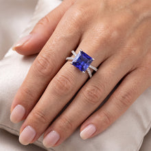 Afbeelding in Gallery-weergave laden, Natuurlijke Saffier Ring 6.25ct - Witgoud 14K
