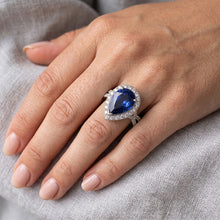 Afbeelding in Gallery-weergave laden, Natuurlijke Saffier Ring 6.50ct - Witgoud 14K
