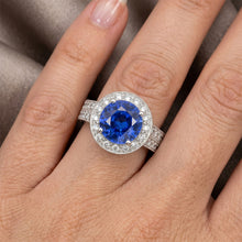 Afbeelding in Gallery-weergave laden, Natuurlijke Saffier Ring 6ct - Witgoud 14K
