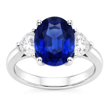 Afbeelding in Gallery-weergave laden, Natuurlijke Saffier Ring 8.25ct - Witgoud 14K
