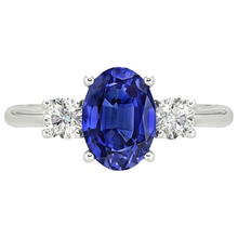 Afbeelding in Gallery-weergave laden, Natuurlijke Saffier Ring 4.45ct - Witgoud 14K

