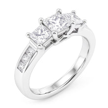 Afbeelding in Gallery-weergave laden, Natuurlijke echte diamant ( niet in het laboratorium gekweekt ) drie stenen stijl ring 2,25 karaat vrouwen sieraden nieuw
