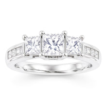 Afbeelding in Gallery-weergave laden, Natuurlijke echte diamant ( niet in het laboratorium gekweekt ) drie stenen stijl ring 2,25 karaat vrouwen sieraden nieuw
