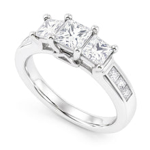 Afbeelding in Gallery-weergave laden, Natuurlijke echte diamant ( niet in het laboratorium gekweekt ) drie stenen stijl ring 2,25 karaat vrouwen sieraden nieuw
