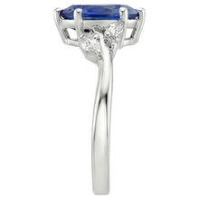 Afbeelding in Gallery-weergave laden, Ring met peervormige blauwe saffier en marquise, ronde uit de a aarde gewonnen diamanten 6.75 karaat
