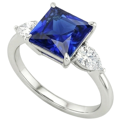 Echte Saffier Ring 4 Karaat