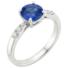 Afbeelding in Gallery-weergave laden, echte round diamant 2.50karaat ring zijaanzicht
