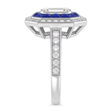 Afbeelding in Gallery-weergave laden, Natuurlijke uit de a aarde gewonnen diamant antieke stijl ring 4.50 karaat blauwe saffieren dames sieraden
