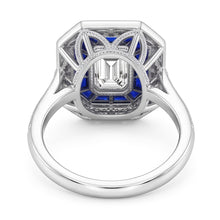 Afbeelding in Gallery-weergave laden, Natuurlijke uit de a aarde gewonnen diamant antieke stijl ring 4.50 karaat blauwe saffieren dames sieraden
