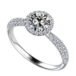 Luxe Briljant Halo Verlovingsring – 2,50 karaat 14K Witgoud