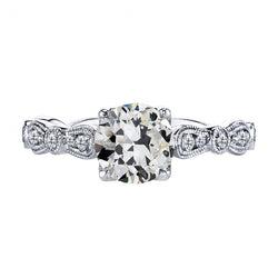 Stralend Milgrain Fijne Diamant Bruidsring – 2,50 karaat 14K