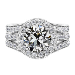 Handgemaakte Diamant Halo Verlovingsring 2 karaat – HarryChadEnt