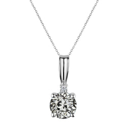 Luxe Diamant Hanger Halsketting – 2 karaat 14K Witgoud