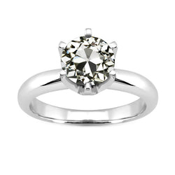 Handgemaakte Diamant Enkele Steen Ring 2,50 karaat door