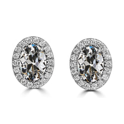 Fijne Diamant Oud Europese Slijpvorm Oorstekers 9,25 karaat in