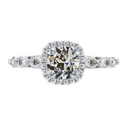 Briljant Halo Ring 3 karaat – 14K Witgoud
