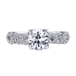 Fijn Antiek Cushion Fijne Diamant Solitaire Ring – 2 karaat 14K