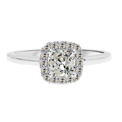 Handgemaakte Fijne Diamant Halo Verlovingsring 3 karaat door