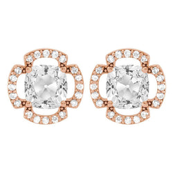 Briljant Cushion Slijpvorm Oorhangers 7,50 karaat – 14K Rosé Goud