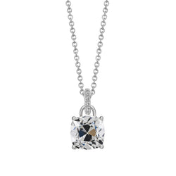 Fijne Diamant Cushion Slijpvorm Druppel Hanger 3 karaat – 14K
