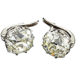 Old Miner Cut 4 Karaat H VS1 Echt Diamond Stud Earring Wit Goud 14K