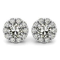 Old Mine Slijpvorm Diamant Oorstekers – 5,50 karaat in 14K