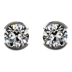 Luxe Bezel Gezet Diamant Oorbellen – 2,50 karaat 14 Karaat