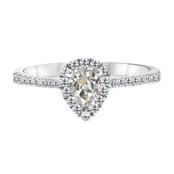 Fijne Diamant Halo Ring 2,50 karaat – 14K Witgoud