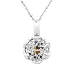 Verfijnd Diamant Druppel Hanger 2 karaat – 14K Witgoud door