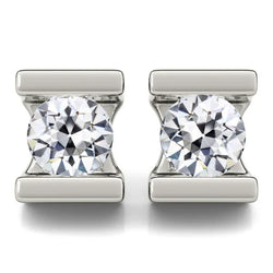 Glanzend Diamant Oorstekers 2 karaat – 14K Witgoud – HarryChadEnt