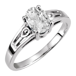 14 Karaat Witgoud Briljant Solitaire Ring – 4-karaat Old Mine