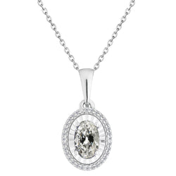 Fijne Diamant Hanger Halsketting 2 karaat F/VS1 – 14K Witgoud