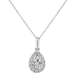 Luxe Fijne Diamant Druppel Hanger – 2,50 karaat 14K Witgoud