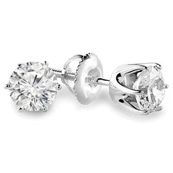 Oorbel Met Echt Diamanten Studs 1,55 Karaat Witgoud 14K