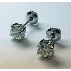 Oorbellen 1.80 Karaat Ronde Echt Diamanten Studs