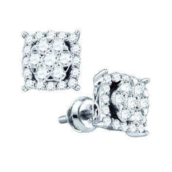 Oorknopjes Dames 3,00 Ct Ronde Geslepen Prong Set Echt Diamanten Witgoud