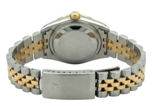 Afbeelding in Gallery-weergave laden, Orologio Rolex Date-Just da donna con quadrante color salmone e lunetta con diamanti
