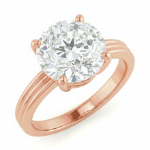 Afbeelding in Gallery-weergave laden, Oud Geslepen Echte Natuurlijke uit de a aarde gewonnen Diamanten Solitaire Ring 5 Karaat Roségouden Sieraden
