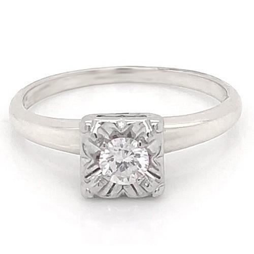 Oude Europese Echt Diamond Solitaire Ring 0,75 Karaat 4 Prong Set Vrouwen Sieraden
