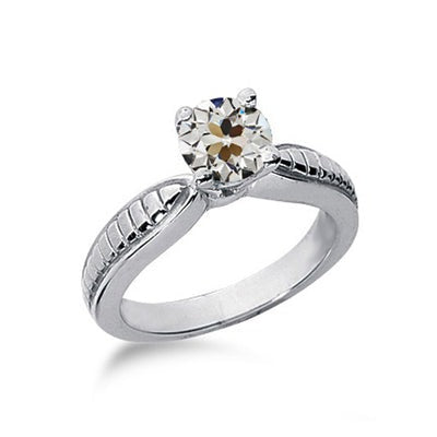 Oude Mijn Geslepen Echt Diamant Solitaire Ring Dames sieraden 1 karaat