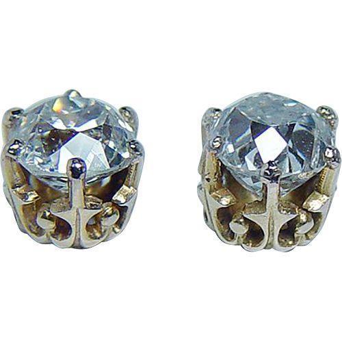 Oude Mijnwerker Geslepen Echt Diamanten Oorknopjes Voor Dames Wit Goud 14K 2 Karaat