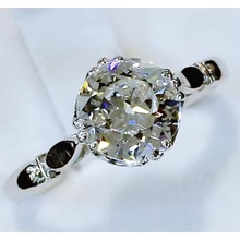 Afbeelding in Gallery-weergave laden, Oude Mijnwerker Solitaire Echt Diamanten Ring Verloving 2,50 Karaat Sieraden 14K
