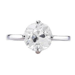 Oude Mijnwerker Solitaire Echt Diamanten ring 1,25 Karaat 2 Prong Dames Sieraden