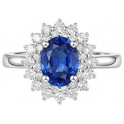 Echte Saffier Ring 4 Karaat